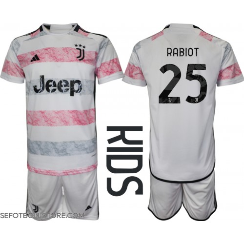Juventus Adrien Rabiot #25 Replika babykläder Bortaställ Barn 2023-24 Kortärmad (+ korta byxor)